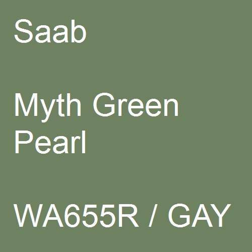 Saab, Myth Green Pearl, WA655R / GAY.